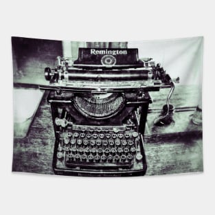 Vintage black and white photo Remington typewriter Tapestry