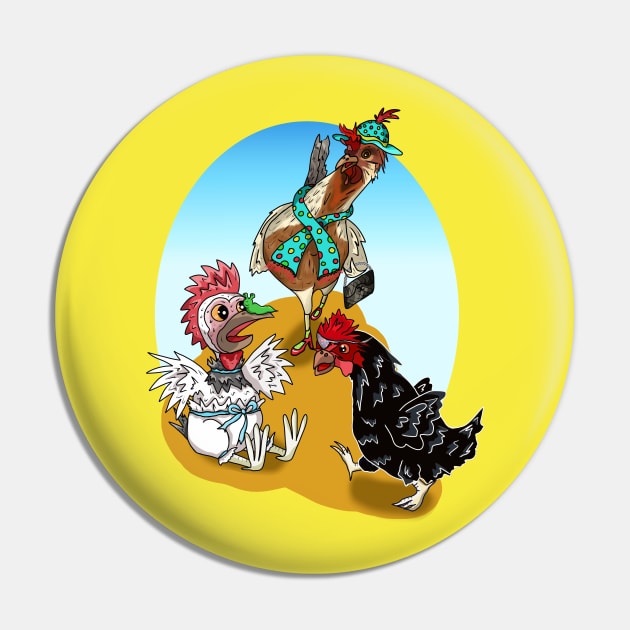 The Cartoon Chickens of Bebbington UK Pin by cuisinecat