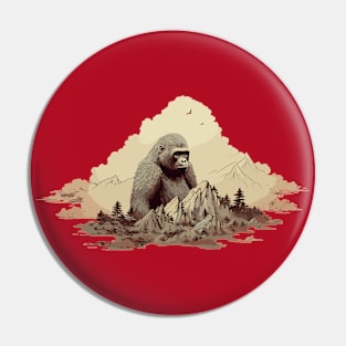 Gorilla In The Clouds Pin