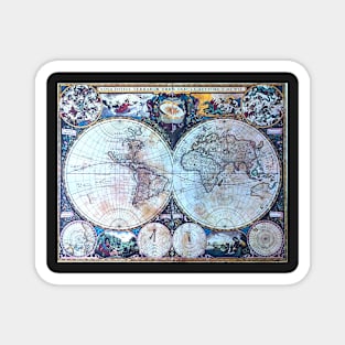 vintage world map Magnet