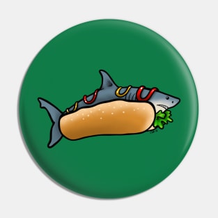 Hot Dog Shark Pin