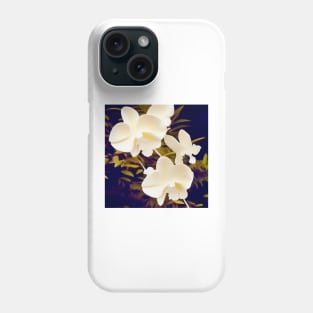 Creamy Sculpted Orchids Phone Case