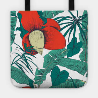 Seamless tropical pattern with banana palms Tote