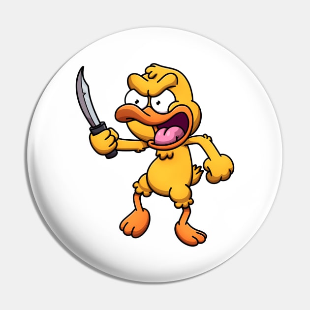 Duck With Knife Pin by TheMaskedTooner