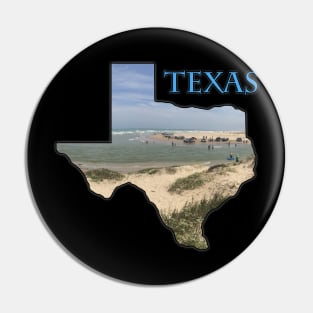 Texas State Outline (Boca Chica Park & Beach) Pin