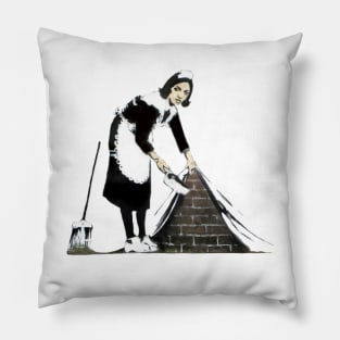 BANKSY Sweep Under the Carpet Pillow