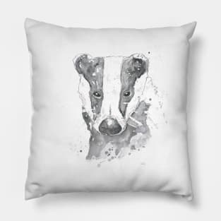 Badger portrait Pillow