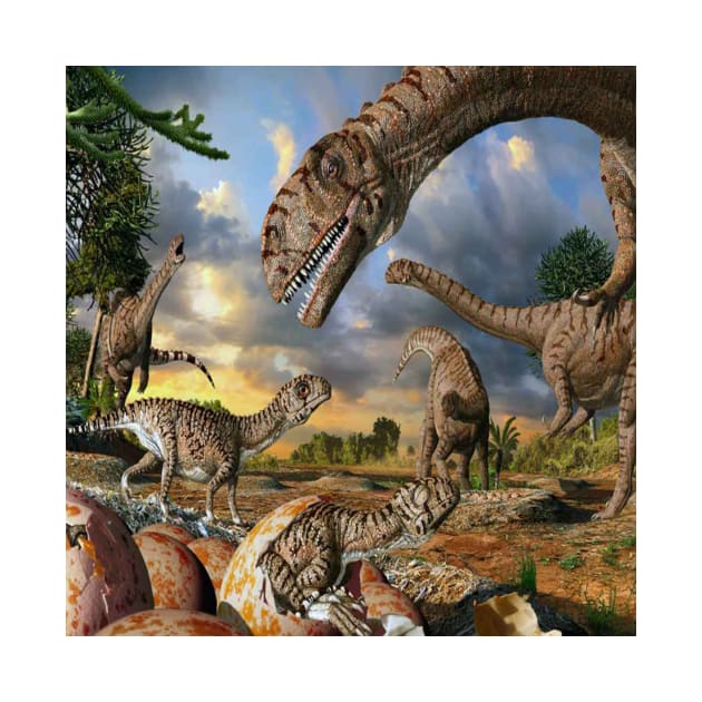 Jurassic Dinosaurs playing by Andrewstg