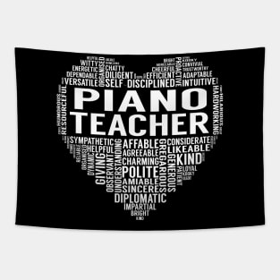 Piano Teacher Heart Tapestry