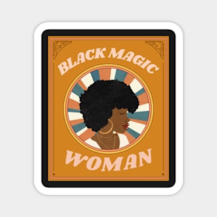 Black Magic Woman (retro empowered woman) Magnet