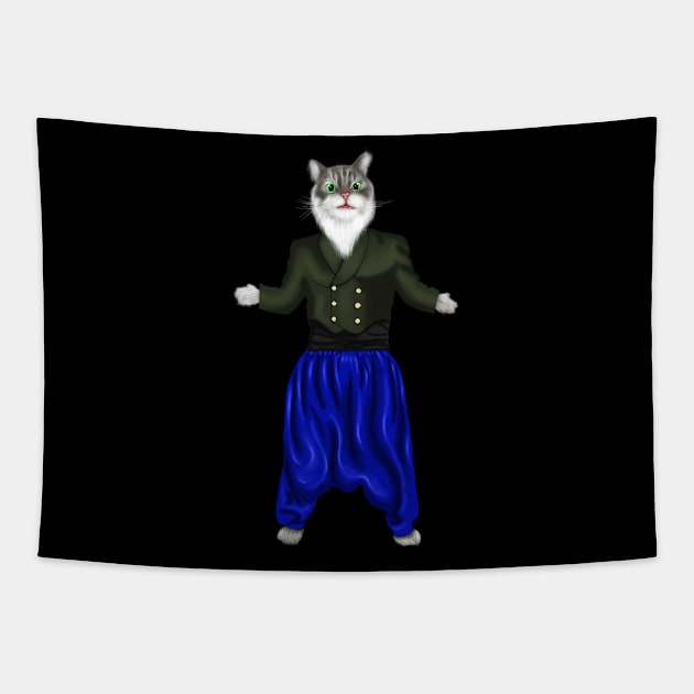 Funny Cat Lovers Gift Tapestry by Merchweaver