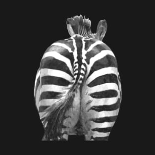 Black and White Zebra Tail T-Shirt