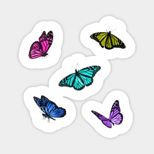 Rainbow Butterflies Sticker Pack Magnet