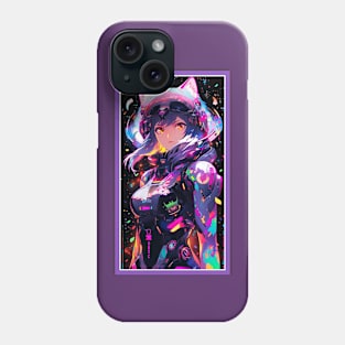 Anime Sci-Fi Cat Girl | Quality Anime Girl Artwork | Manga Girl Anime Art Phone Case