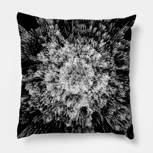 Spiky black and white Pillow