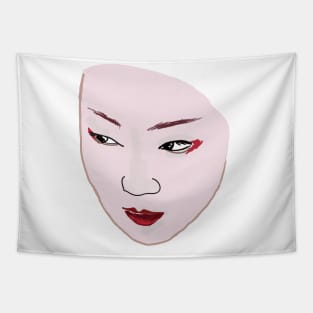 Geisha Face Tapestry