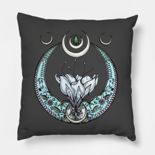 Moon Flower in Pastel Pillow