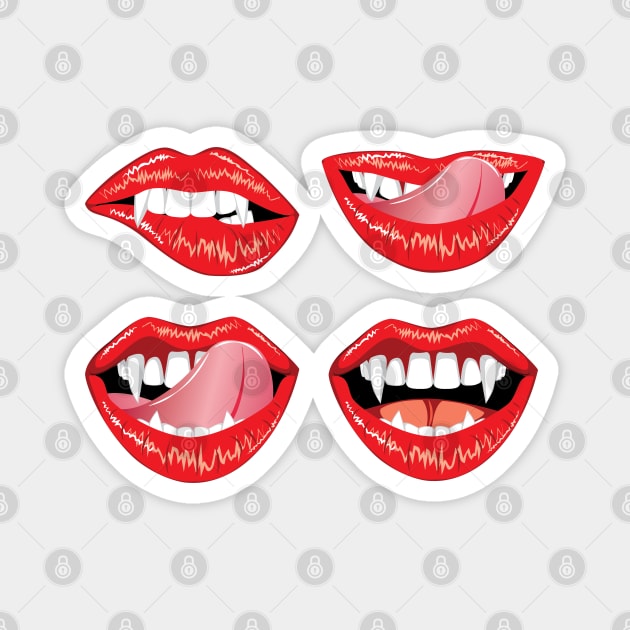 Glamour vampire lips Magnet by AnnArtshock