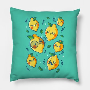 Lemon faces Pillow