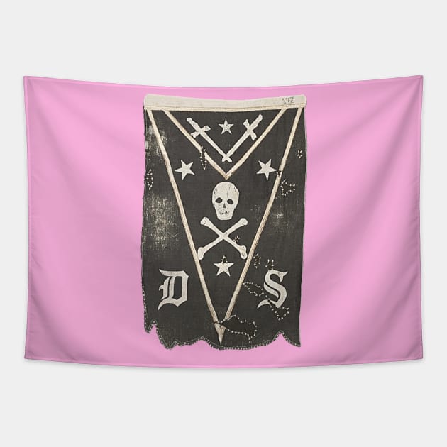 Pirate Skull Pennant Tapestry by MotoGirl