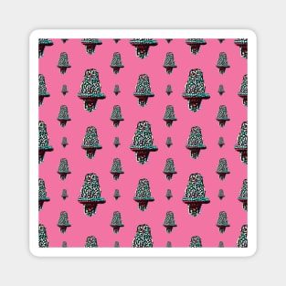 Toot Sweet - Colorful Pink Pattern Of An Owl On A Perch Magnet