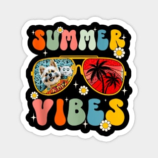 Summer Vibes Retro Glasses Magnet