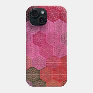 Hexagon brodery decorative pattern Phone Case