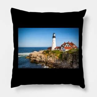 Portland Lighthouse x Nature Photography Pillow