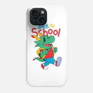 Back to school dragon cartoon Phone Case