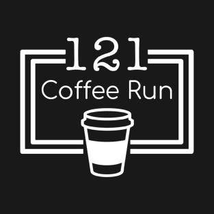 121 Coffee Run - White Logo T-Shirt