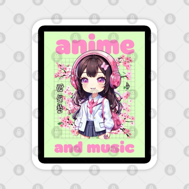 Dynamic Anime Vibes: A Journey of Color and Emotion Magnet by Steve