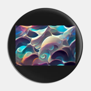 Iridescent Hologram Waves Pin