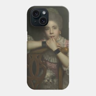 Mrs. Abington as Miss Prue in "Love for Love" by William Congreve by Joshua Reynolds Phone Case