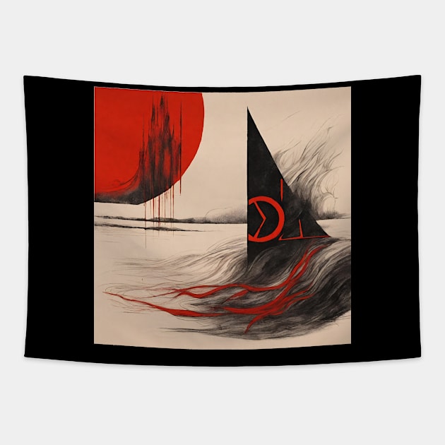 greed and fear ecosystem Tapestry by yzbn_king