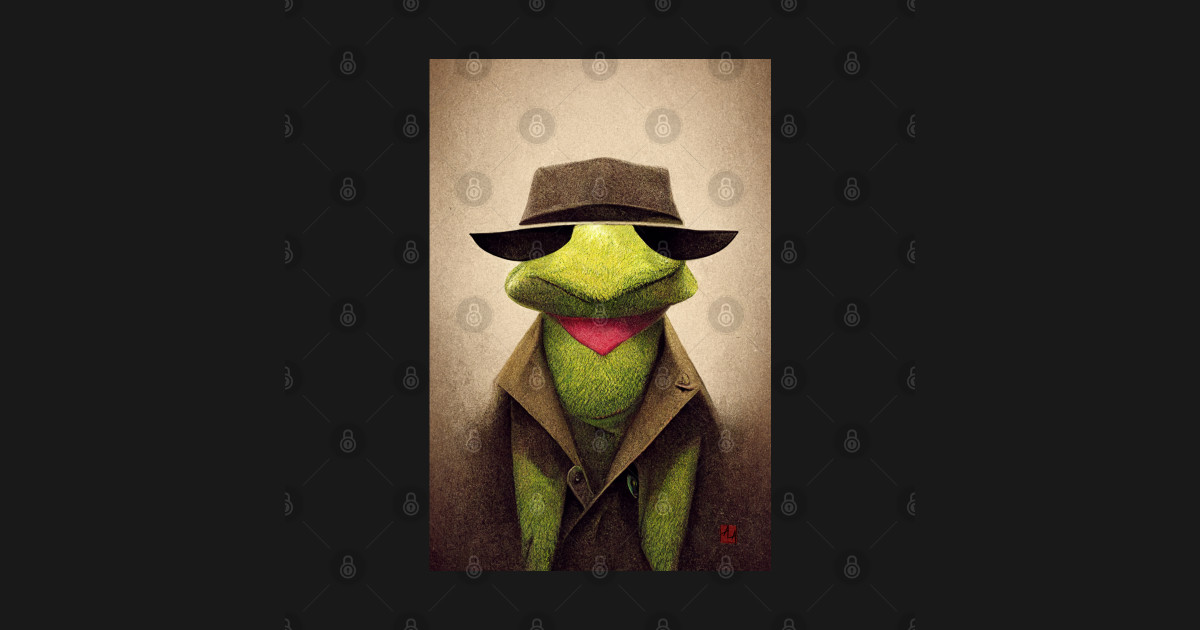Detective Kermit Kermit TShirt TeePublic