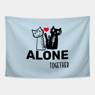 Cat's Alone Together Tapestry