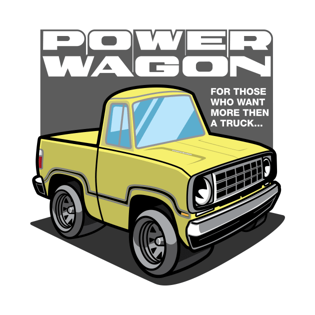 Bright Yellow Power Wagon by jepegdesign