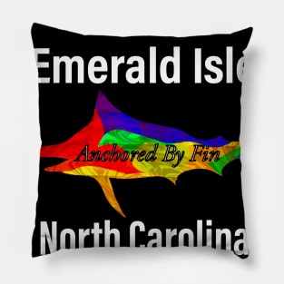 Anchored By Fin Blue marlin-Emerald isle NC Pillow