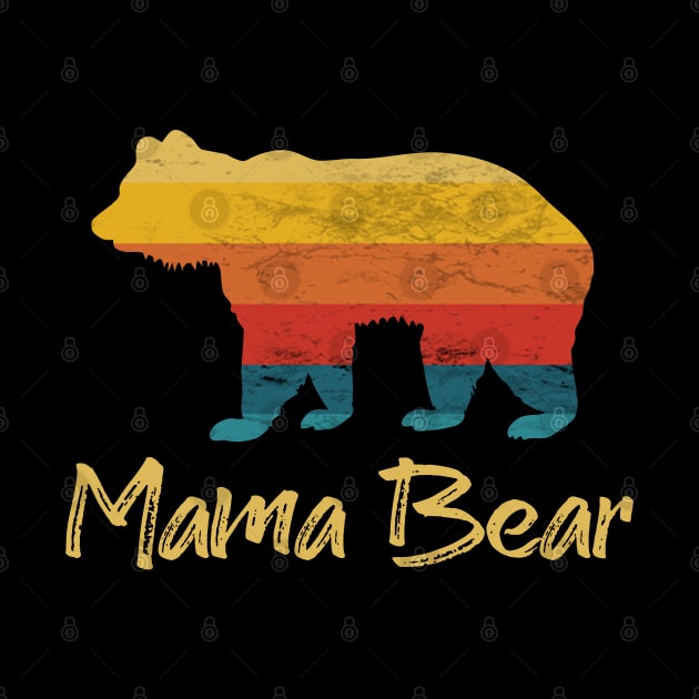 Mama Bear Vintage Retro Sunset by Scar