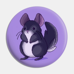 Fluffy Chinchilla Pin