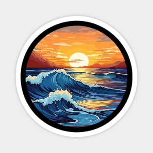 Waves on the beach Magnet