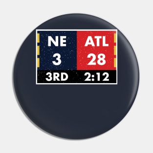 NE 3 ATL 28 to NE 34 ATL 28 Final Shirt: Funny Game Shirts Pin