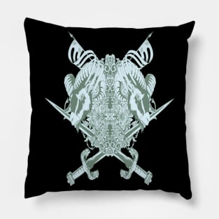 Knight Coat Of Arms Goats Illustration Pillow
