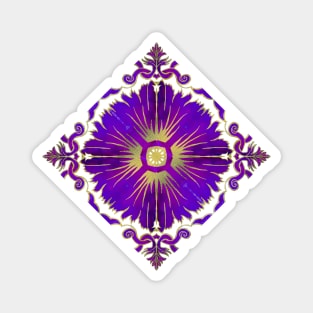 Azulejo - Portuguese Tile Purple Magnet