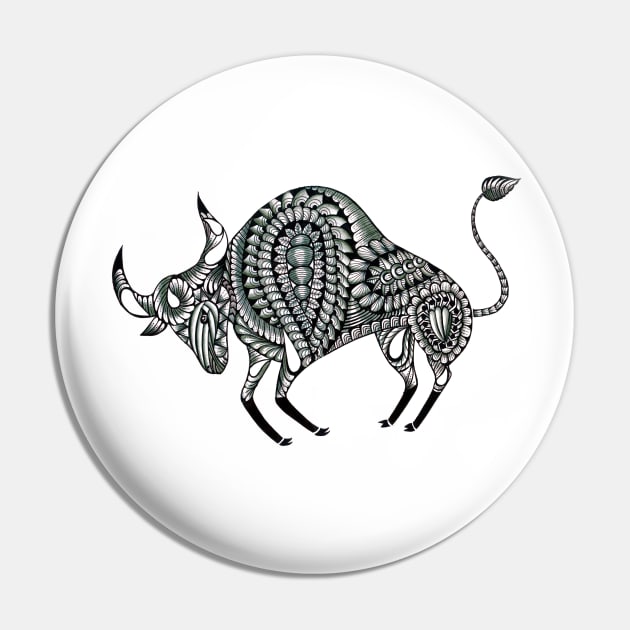 Ornate Bull Pin by paviash