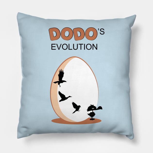 Dodo's Evolution Pillow by Barlax