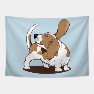 Beagle dog chasing its tail Tapestry