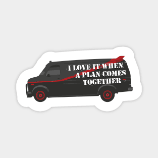 A Team Funny 80s TV Quote Sticker Magnet