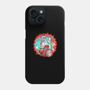 Cool Skeleton Drumming Skull Phone Case