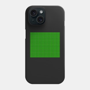 Black and Green Houndstooth Phone Case